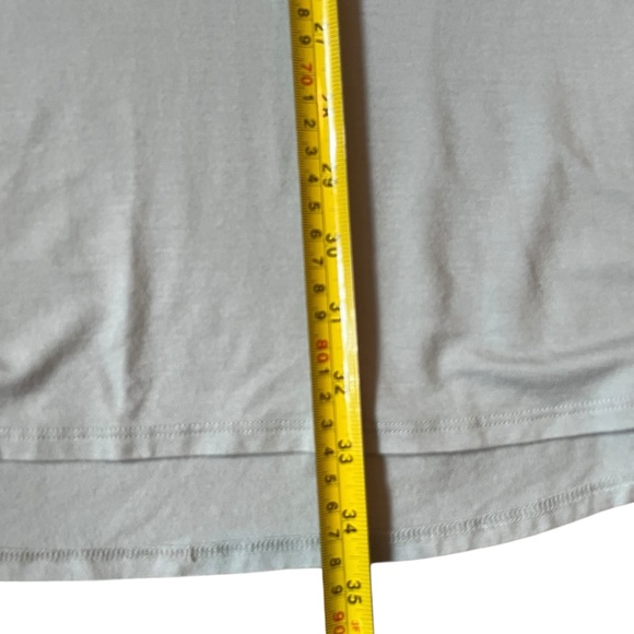 Eileen Fisher Henley Stretch Jersey Shift Dress Cap Sleeve Powder Blue - Picture 10 of 12